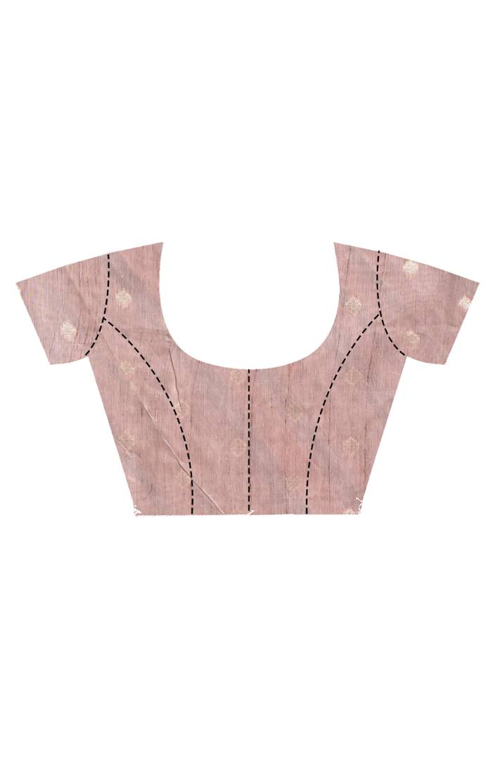 multicolor linen silk saree with blouse piece