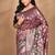 multicolor linen silk saree with blouse piece