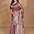 wine linen silk saree with blouse piece