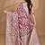 wine linen silk saree with blouse piece