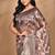 multicolor linen silk saree with blouse piece