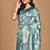 multicolor linen silk saree with blouse piece