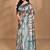 multicolor linen silk saree with blouse piece