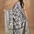 grey linen silk saree with blouse piece