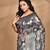 grey linen silk saree with blouse piece