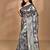 grey linen silk saree with blouse piece