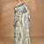light Blue linen silk saree with blouse piece