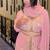 Peach inner jacket  Handbeaded Kaftan for women