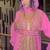 Peach inner jacket  Handbeaded Kaftan for women