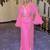 Pink Inner Jacket Handbeaded Kaftan for women