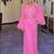 Pink Inner Jacket Handbeaded Kaftan for women