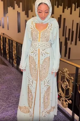 Pista Inner Jacket Handbeaded Kaftan for women