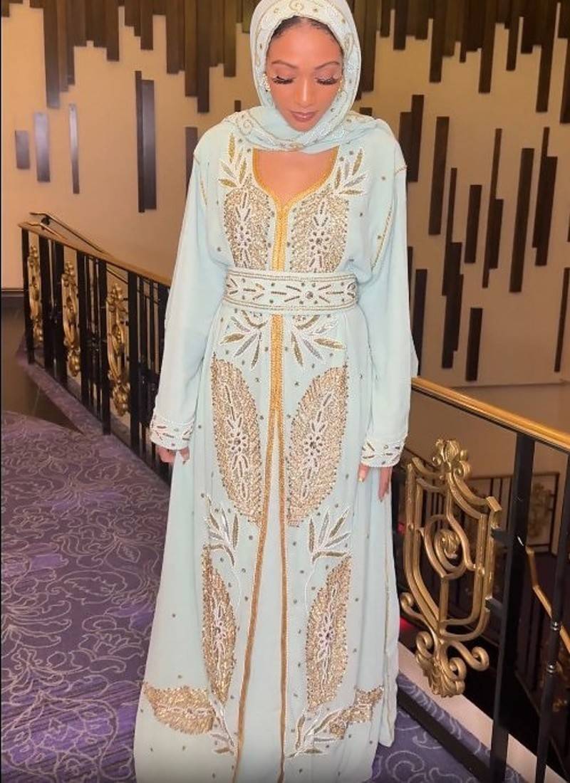 Pista Inner Jacket Handbeaded Kaftan for women