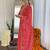 Elegant red colored party wear embroidered stitched vichitra silk pant style kurti suit with duppatta