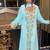 Sky-Blue Inner Jacket Handbeaded Kaftan for women