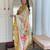 Elegant yellow colored party wear embroidered stitched viscose pant style kurti suit with duppatta