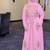Peach Multicolor Jacket Handbeaded Kaftan for women