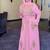 Peach Multicolor Jacket Handbeaded Kaftan for women
