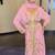 Light Pink Gold Jacket Handbeaded Kaftan for women