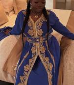 Blue Jacket Handbeaded Kaftan for women