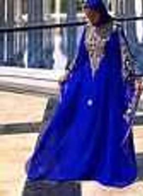 Blue Farash Embroidered gold work women 3