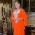 ORANGE FARASH EMBROIDERED GOLD WORK women