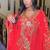 RED FARASH EMBROIDERED GOLD WORK women