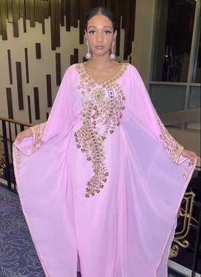 Pink FARASH EMBROIDERED GOLD WORK women 1