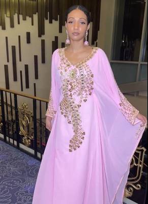 Pink FARASH EMBROIDERED GOLD WORK women 3