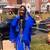 Blue Gold Jacket Handbeaded Kaftan for women