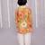 Yellow printed cotton silk kurta pyjama