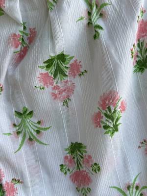 White printed cotton silk co ord set 2