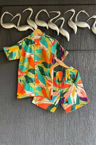 Multicolor printed cotton  co ord set