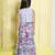 Sky blue embriodered muslin cotton woven sharara and top set