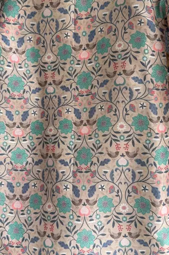 Multicolor printed cotton silk kurta pyjama