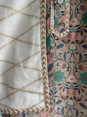 Multicolor printed cotton silk kurta pyjama 5