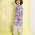 Sky blue digital printed muslin cotton woven kurta pajama sets