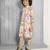 Cream digital printed muslin cotton woven kurta pajama sets