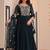 Rama georgette with embroidery zari sequins with heavy dupatta
