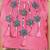 Pink embellishment muslin cotton woven skirt with top set