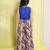Blue embriodered muslin cotton woven palazzo with top set
