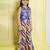 Blue embriodered muslin cotton woven palazzo with top set