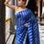 Blue Stripe Shimmer Handloom Mul Cotton Saree