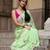Green Mul Cotton Embroidered Saree