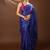 Blue Handloom Mul Cotton Tissue Saree