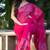 Pink Rose Kantha Embroidered Mul Cotton Saree