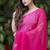 Pink Rose Kantha Embroidered Mul Cotton Saree