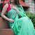 Green Rose Kantha Embroidered Mul Cotton Saree