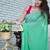 Green Rose Kantha Embroidered Mul Cotton Saree