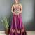 Wine Chinon Silk Lehenga With Heavy Embroidery Thread Work Choli